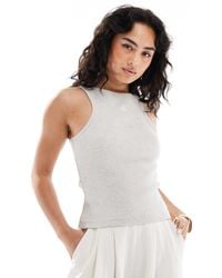4th & Reckless - Ribbed Embroidered Logo Vest Top - Lyst