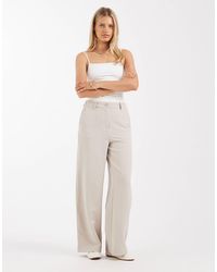 Pieces - Tailored High Waist Wide Leg Trousers Co-ord - Lyst