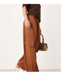 ASOS - Petite Tailored Utility Barrel Trousers - Lyst