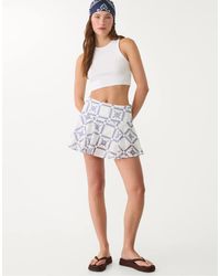 Stradivarius - Soepelvallende Skort Met Borduursel - Lyst