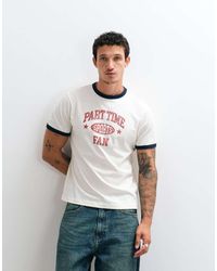 ASOS - Boxy Regular Ringer T-shirt With Sports Slogan Graphic - Lyst