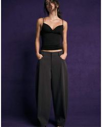 Stradivarius - Tailored Barrel Trousers - Lyst