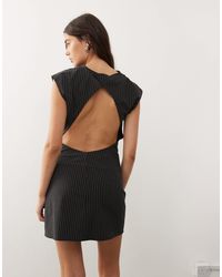 Weekday - Slash Neck Mini Dress With Open Back - Lyst