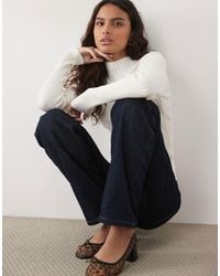 Threadbare - High Neck Long Sleeve Knitted Top - Lyst