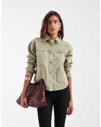 Jdy - Boxy Denim Jacket With Front Pockets - Lyst
