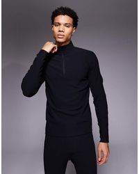 ASOS 4505 Ski & Snow - Asos 4505 Ski Thermal Ribbed Fleece Back Base Layer Mock Neck With Sweat Wicking - Lyst