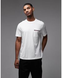 Tommy Hilfiger - Global Stripe Pique T-Shirt With Pocket - Lyst