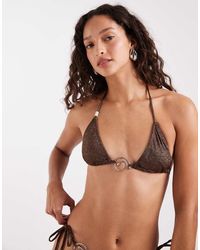 Motel - Pami Co-ord Pami Spiral Bead Bikini Top - Lyst
