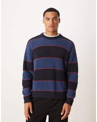 Abercrombie & Fitch - Jersey A Rayas Con Cuello Redondo De Punto Inglés De - Lyst