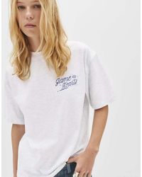 Pull&Bear - T-Shirt Mélange Con Stampa A Tema Biliardo - Lyst