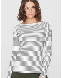 Tezenis - Top Long Sleeve Boat Ribbed Cot.Rigata - Lyst