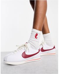 Nike - Cortez - baskets en cuir - et rouge - Lyst