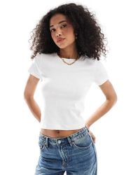 Hollister - Short Sleeve Ribbed T-shirt - Lyst