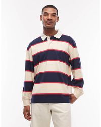 Timberland - Polo Verde Y A Rayas En Contraste De Estilo Rugby De - Lyst