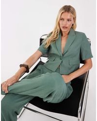 Vero Moda - Cropped Blazer Met Korte Mouwen Co-Ord - Lyst