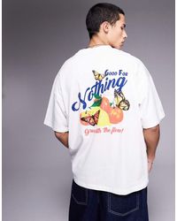 Good For Nothing - Camiseta Hueso Con Estampado Gráfico En La Espalda De - Lyst