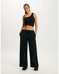 Cotton On - Plush Tie Waist Wide Leg Sweatpant - Lyst