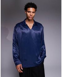ASOS - Oversized Satin Overhead Shirt - Lyst