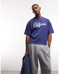 ASOS - Heavyweight Boxy Oversized T-shirt With California Embroidery - Lyst