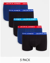 Jack & Jones - 5 Pack Trunks With Contrast Waistband - Lyst