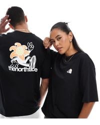 The North Face - Camiseta Negra Extragrande Con Estampado En La Espalda Blossom Exclusiva En Asos De - Lyst