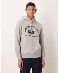 GANT - Varsity Logo Print Hoodie - Lyst