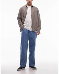 Vans - Vaqueros Azul Lavado Holgados Check-5 De - Lyst
