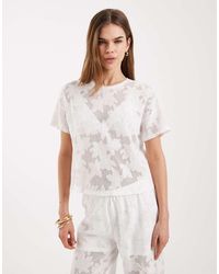 ONLY - Recht T-Shirt Van Kant - Lyst