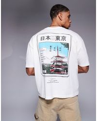 ASOS - Boxy Oversized T-shirt With Souvenir Graphic - Lyst