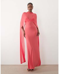 ASOS - Exaggerated Cape Maxi Dress - Lyst