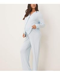 ASOS - Asos Design Maternity Super Soft Long Sleeve Shirt & Trouser Pyjama Set - Lyst