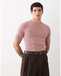 ASOS - Essential Muscle-Fit Fine-Rib Knit Crew-Neck - Lyst