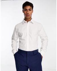 Ben Sherman - Camicia oxford elegante a maniche lunghe bianca - Lyst