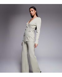 Kaiia - Exclusive Rib Knit Wide Leg Pants - Lyst
