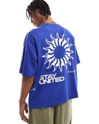 Pull&Bear - 'stay United' Back Graphic T-shirt - Lyst
