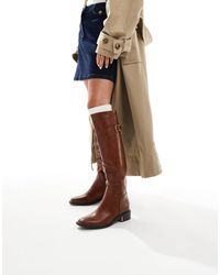 SEQWL - Latte - bottes cavalières avec détail boucle - fauve - Lyst