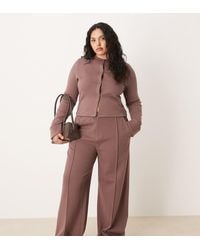 ASOS - Asos Design Curve Interlock Cuffed Hem Sweatpants - Lyst