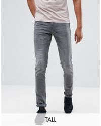 Blend Tall Cirrus Skinny Fit Jeans Denim Gray - Blue
