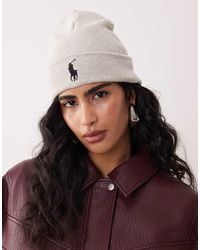 Polo Ralph Lauren - Icon Logo Cotton Knit Beanie - Lyst