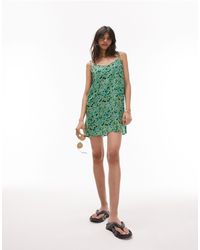 TOPSHOP - Meadow Floral Beach Mini Dress - Lyst