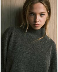ASOS - Trui Met Lange Pasvorm En Opstaande Boord - Lyst