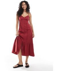 New Look - Button Down Midi Dress - Lyst
