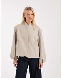 ASOS - 80's Shoulder Formal Bubble Hem Jacket - Lyst