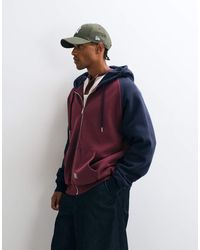 Colt MCR - Colt Oversized Heavyweight Raglan Sleeve Zip Through Hoodie - Lyst