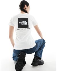 The North Face - Camiseta blanca con estampado en la espalda red box - Lyst