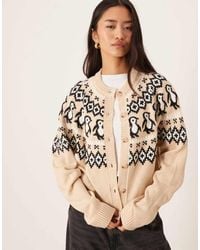 ASOS - Penguin Detail Yoke Cardigan - Lyst