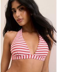 Nobody's Child - Striped Halterneck Bikini Top - Lyst