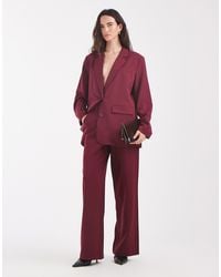 Pieces - Pantalon large style dad avec passants - Lyst