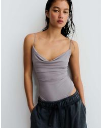 Bershka - Draped Strap Body - Lyst