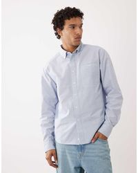 Farah - Archive Cristo Long Sleeve Stripe Box Logo Shirt - Lyst